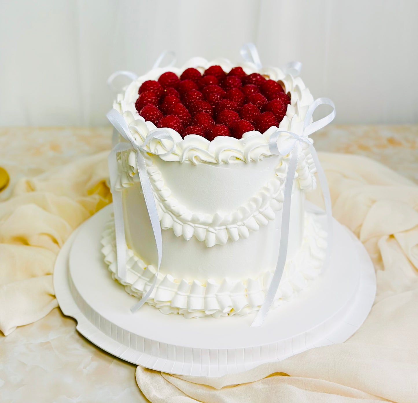 Vintage Raspberry Charm her Cake