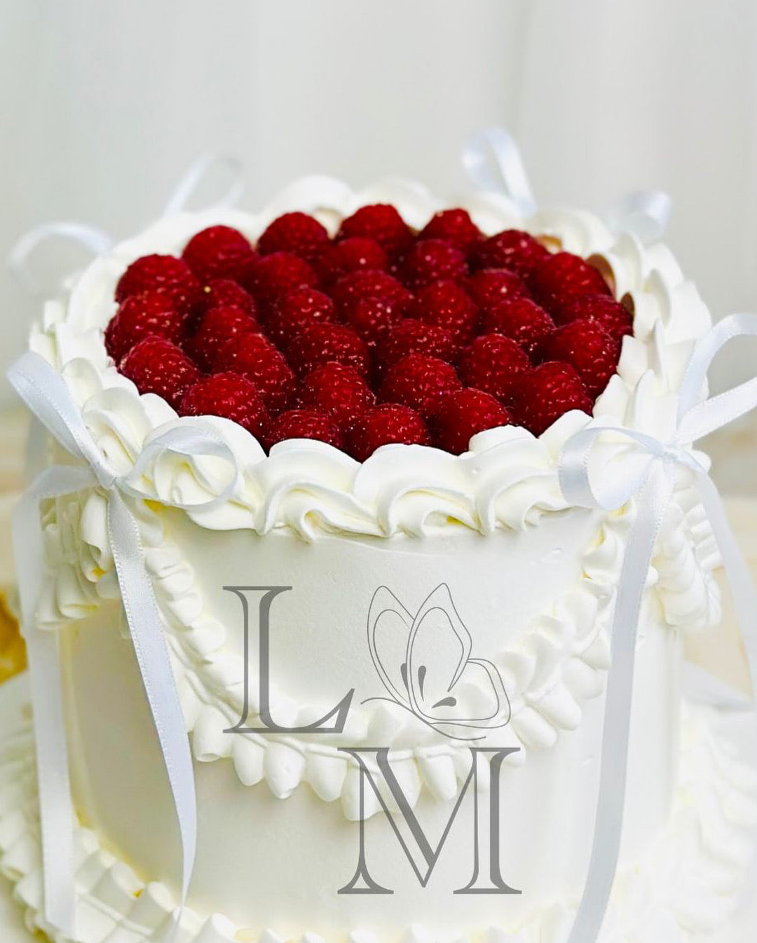 Vintage Raspberry Charm her Cake