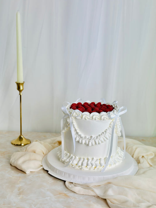 Vintage Raspberry Charm her Cake